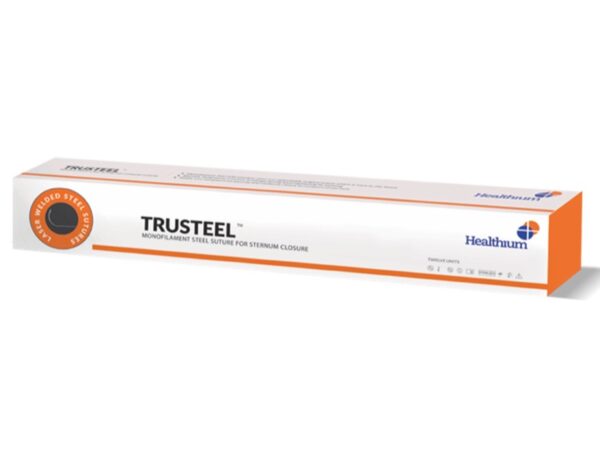 Sutura Non Assorbibile Trusteel Acciaio 4 Ago 48 mm Curva 1/2 45 cm - 48 pezzi