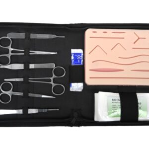 Kit Esercitazione Sutura con Pad in Silicone Strumenti Inox e Suture - 5 kit - 1