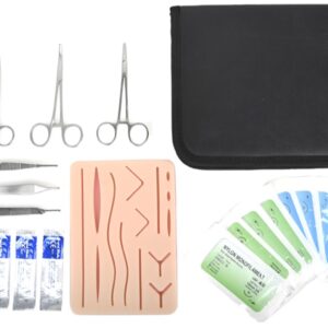 Kit Esercitazione Sutura con Pad in Silicone Strumenti Inox e Suture - 5 kit - 2