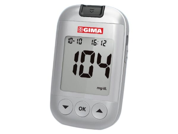 Glucometro GIMA mg/dL con Kit Completo Multilingua GB FR IT ES PT DE - 5 pezzi
