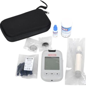 Glucometro GIMA mg/dL con Kit Completo Multilingua GB FR IT ES PT DE - 5 pezzi - 2