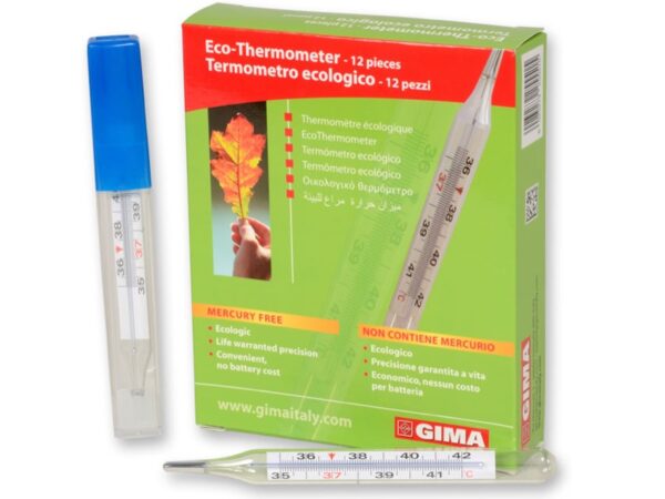 Termometro Ecologico in Vetro con Lega di Gallio, Senza Mercurio - 48 pezzi