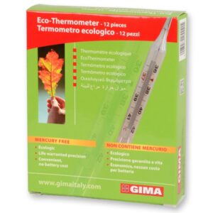 Termometro Ecologico in Vetro con Lega di Gallio, Senza Mercurio - 48 pezzi - 2