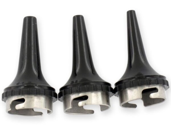 Set 3 Speculum Autoclavabili per Otoscopi Adulti diametro 2,5-3,5-4,5 mm Latex F