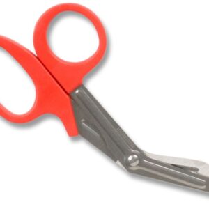 Forbici per Bende Utility in Acciaio Inox 19 cm con Impugnatura Rossa - 100 pz - 1