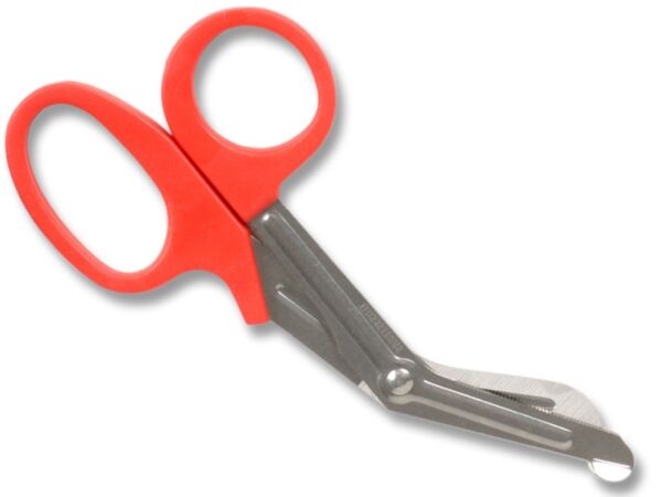 Forbici per Bende Utility in Acciaio Inox 19 cm con Impugnatura Rossa - 100 pz