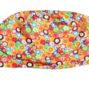 Cappellino Chirurgico Fantasia Colori con Laccetti Regolabili, Taglia M - 15 pz - 1