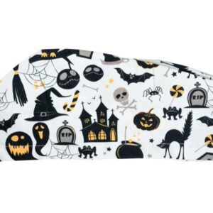 Cappellino Chirurgico Fantasia Halloween Taglia M con Laccetti - 15 pz - 1