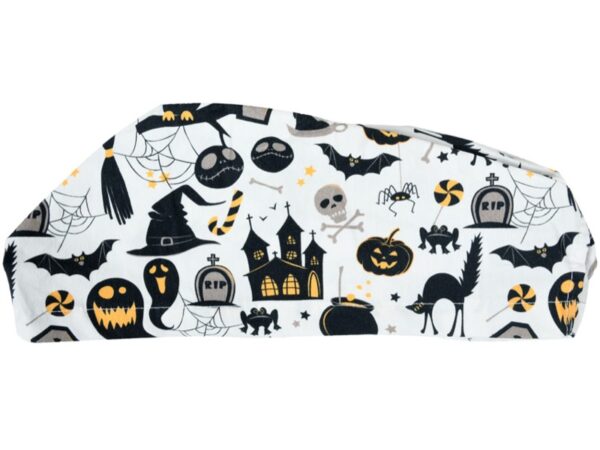 Cappellino Chirurgico Fantasia Halloween Taglia M con Laccetti - 15 pz