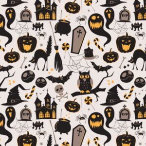 Cappellino Chirurgico Fantasia Halloween Taglia M con Laccetti - 15 pz - 3