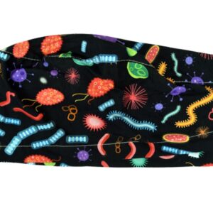 Cappellino Chirurgico Fantasia Biologia Taglia M con Laccetti Regolabili - 15 pz - 1