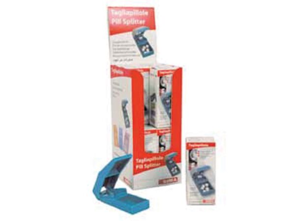 Tagliapillole Colori Assortiti con Scatola ed Espositore - 96 pezzi