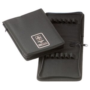 Mini Portafiale con Chiusura Zip in Nylon Nero Poliestere 600D - 20 pezzi