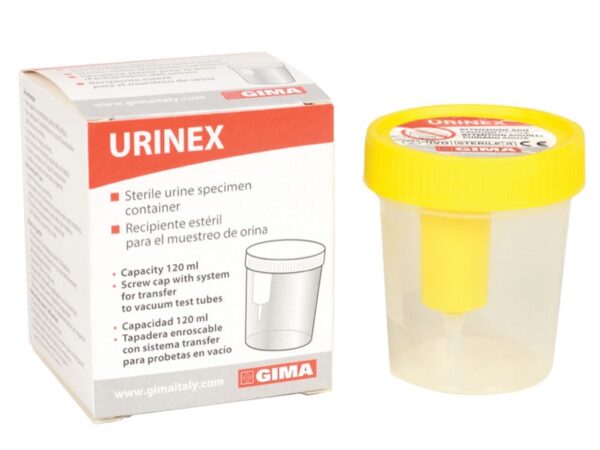 Contenitore Urine Plus 120 ml Sterile con Campionatore e Tappo a Vite - 400 pz