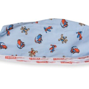 Cappellino Chirurgico in Cotone Celeste con Fantasia - 20 pezzi - 1