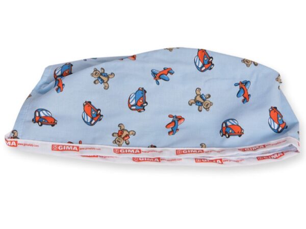 Cappellino Chirurgico in Cotone Celeste con Fantasia - 20 pezzi