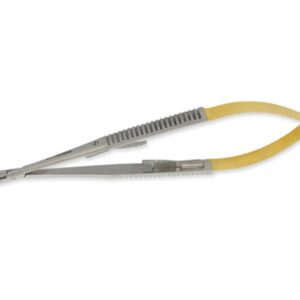 Porta Aghi Castroviejo CT Curvo 14 cm Punte Zigrinate - 5 pz