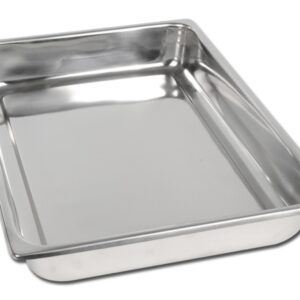 Vassoio Portastrumenti Inox AISI 304 Bordi Angolati 440x320x64 mm - 3 pz