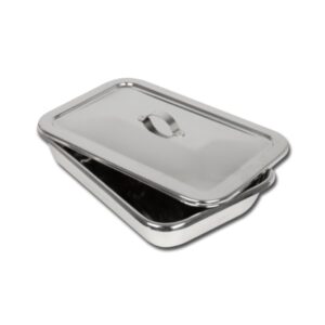 Vassoio Portastrumenti con Coperchio Inox AISI 304 264x172x47 mm - 5 pz