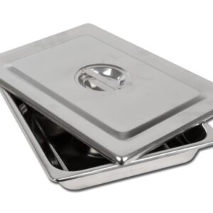 Vassoio Portastrumenti con Coperchio Inox AISI 304 355x254x50 mm - 3 pz