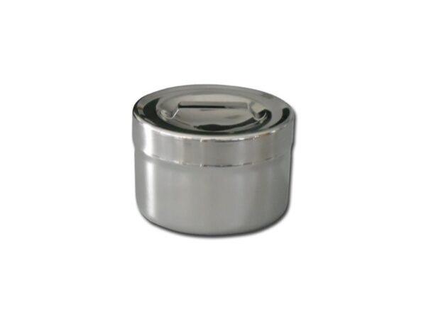 Portacotone in Acciaio Inox AISI 304 con Coperchio, Diametro 106 x 66 mm, 0,5 Li