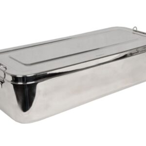 Scatola in Acciaio Inox con Manici Autoclavabile 134°C 50x20x10 cm - 2 pezzi - 1