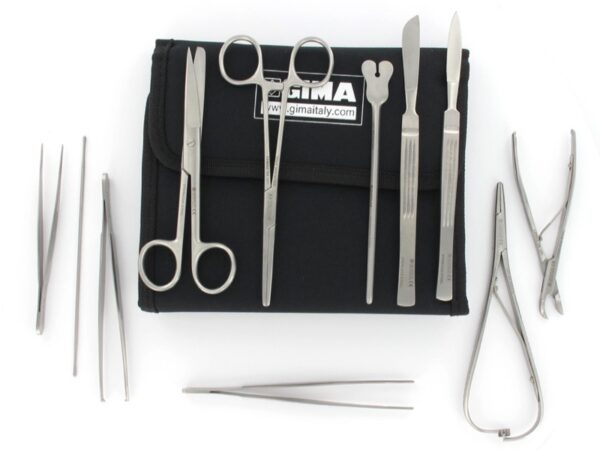 Trousse Ferri Chirurgici Suprema in Nylon con 11 Ferri - 3 pezzi