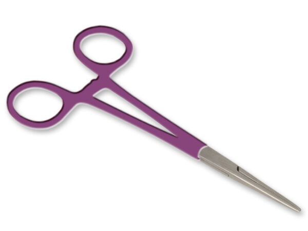 Pinza Emostatica Retta in Acciaio Inox con Anelli Viola 16 cm - 20 pezzi