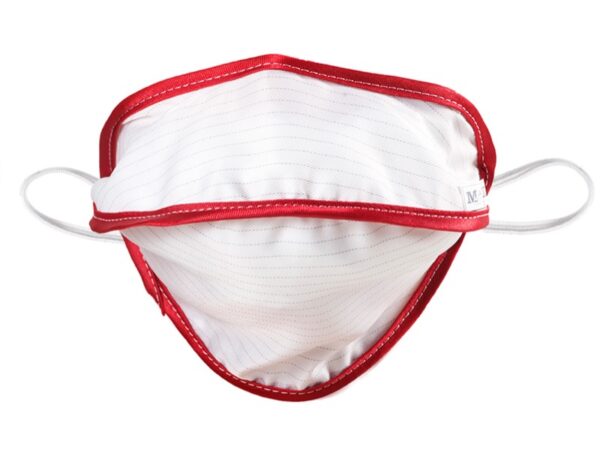 Mascherina Riutilizzabile Mycroclean BFE 99,8% Tipo II, Bianca/Rossa - 20 pezzi