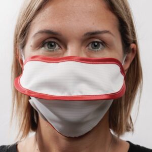 Mascherina Riutilizzabile Mycroclean BFE 99,8% Tipo II, Bianca/Rossa - 20 pezzi - 2