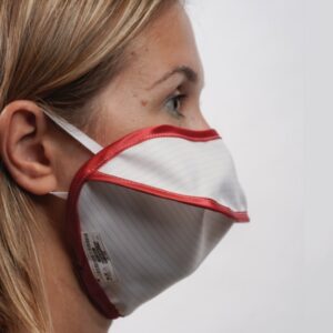 Mascherina Riutilizzabile Mycroclean BFE 99,8% Tipo II, Bianca/Rossa - 20 pezzi - 3