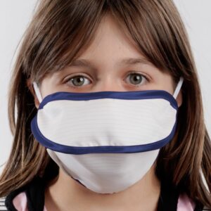 Mascherina Riutilizzabile Mycroclean Junior/Adulti Small Bianca/Blu - 20 pz - 2