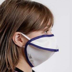Mascherina Riutilizzabile Mycroclean Junior/Adulti Small Bianca/Blu - 20 pz - 3