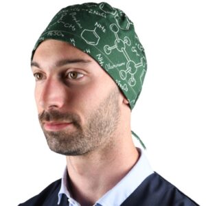 Cappellino Chirurgico Fantasia Chimica Taglia M con Laccetti Regolabili - 15 pz - 2