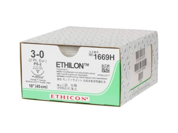 Ethicon Ethilon Sutura Monofilamento Non Assorb. 3/0 Ago 19 mm 1669H - 36 pz