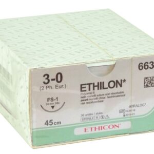 Ethicon Ethilon Sutura Monofilamento Non Assorb. 3/0 Ago 24 mm 663H - 36 pz - 1