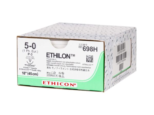 Ethicon Ethilon Sutura Monofilamento Non Assorb. 5/0 Ago 13 mm 698H - 36 pz