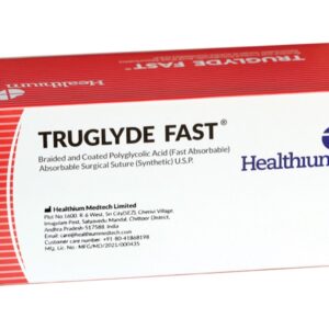 Sutura Assorbibile Truglyde Fast 1/0 Curva 1/2 Ago 40 mm 90 cm Incolore - 36 pz