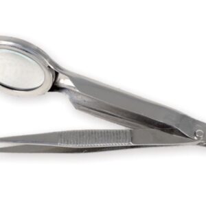 Pinzetta con Lente d'Ingrandimento 2X 8 cm per Rimozione Schegge - 40 pezzi