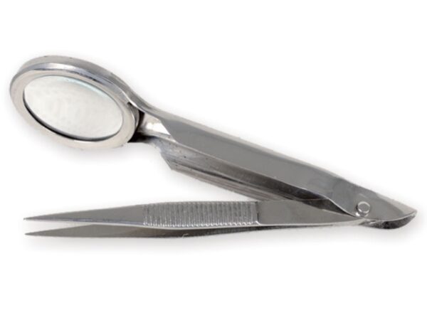 Pinzetta con Lente d'Ingrandimento 2X 8 cm per Rimozione Schegge - 40 pezzi