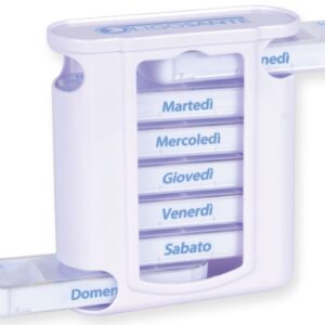 Portapillole Settimanale a Torre 7 Giorni Italiano/Tedesco 13x11x3,5 cm - 25 pz - 1
