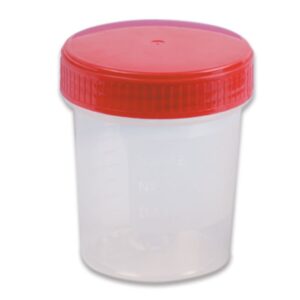 Contenitore per Urine in Polipropilene con Tappo a Vite 120 ml - Bulk - 1200 pz - 1