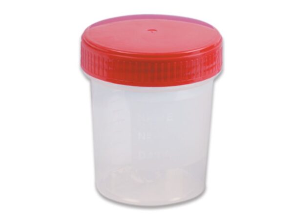Contenitore per Urine in Polipropilene con Tappo a Vite 120 ml - Bulk - 1200 pz