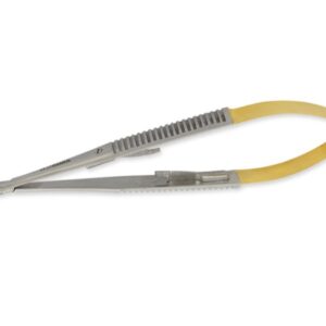 Porta Aghi Castroviejo CT Curvo 21 cm Punte Zigrinate - 4 pz