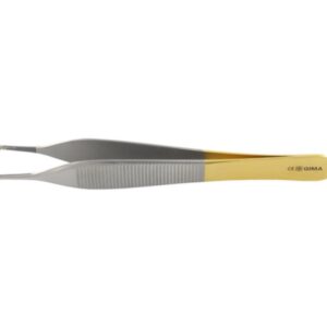 Pinza Adson in Carburo di Tungsteno 1x2 Denti - 12 cm - Linea Gold - 8 pezzi