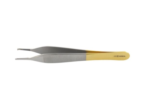 Pinza Adson in Carburo di Tungsteno 1x2 Denti - 12 cm - Linea Gold - 8 pezzi