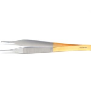 Pinza Micro Adson in Carburo di Tungsteno 12 cm 1x2 Denti - Linea Gold - 6 pezzi