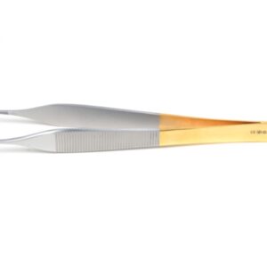 Pinza Micro Adson in Carburo di Tungsteno 15 cm 1x2 Denti Linea Gold - 4 pezzi