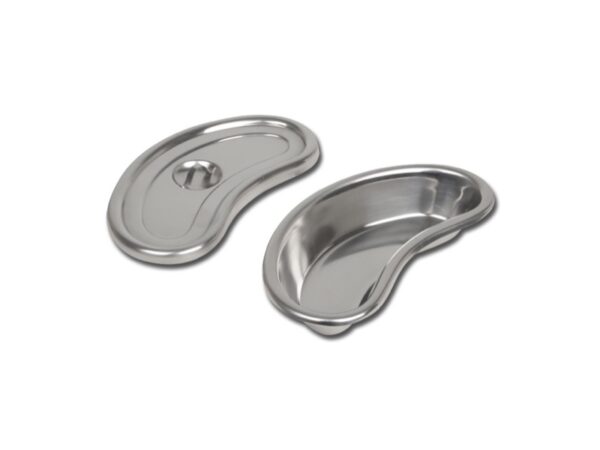 Bacinella Reniforme in Acciaio Inox AISI 304 con Coperchio 200x95x35 mm Autoclav