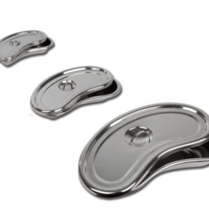 Bacinella Reniforme Inox AISI 304 con Coperchio 200x95x35 mm - 15 pz - 2